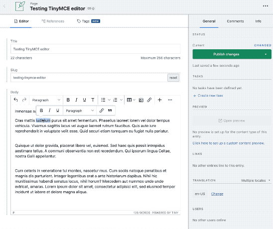 contentful-tinymce-editor-screencast contentful-tinymce-editor-screencast